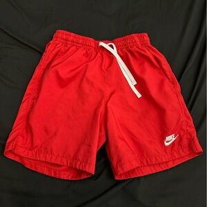 Nike Red Quick-Dry Swim Trunks
